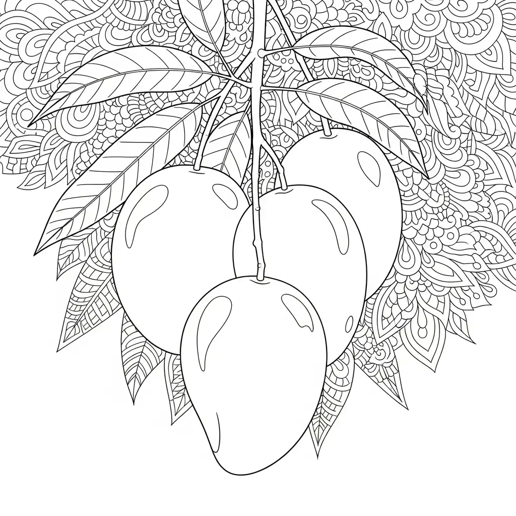 Mango para colorear gratis en línea
