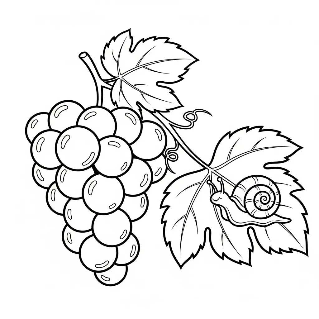 Uvas 16 para colorear para imprimir gratis